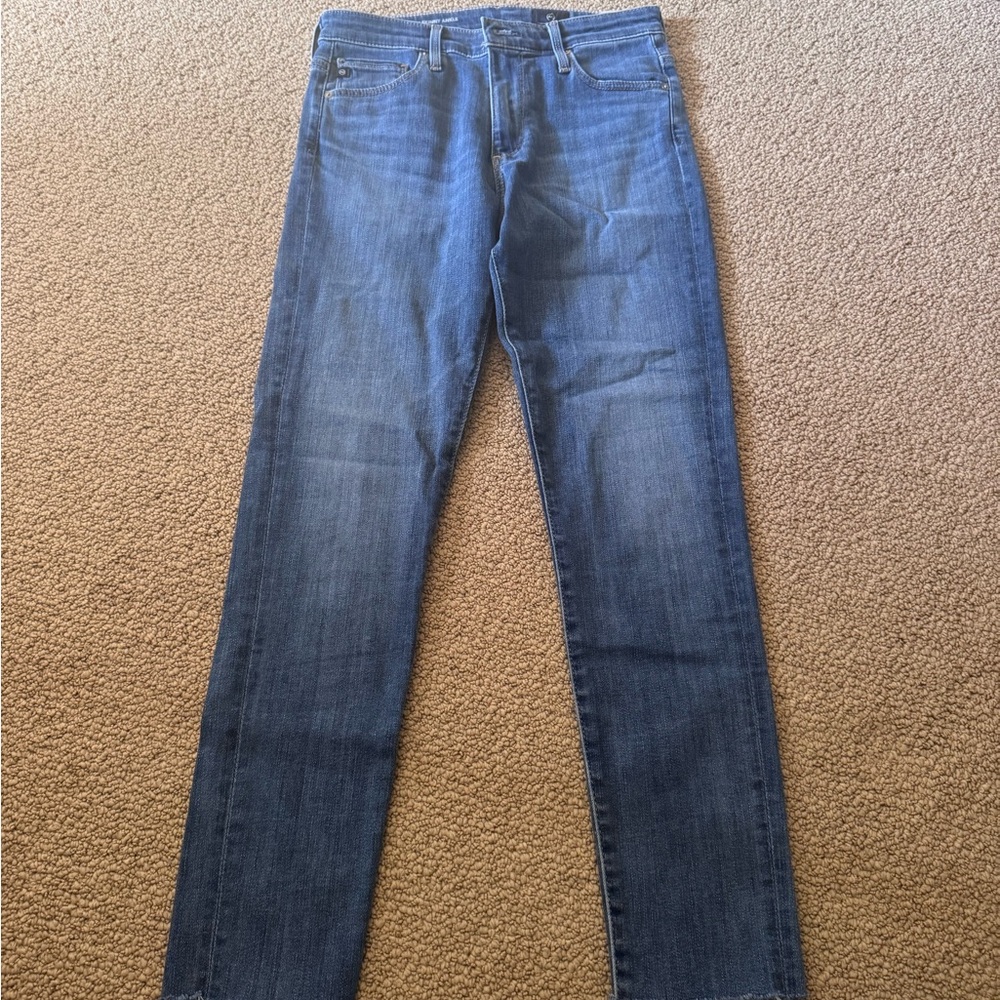 Ag Adriano Goldschmied Farrah High Rise Blue Jeans